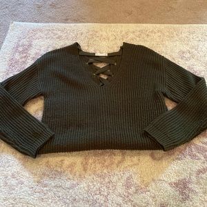 Altar’d State Green Braided Sweater